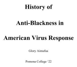 Cover: History of Anti Blackness in American Virus Response